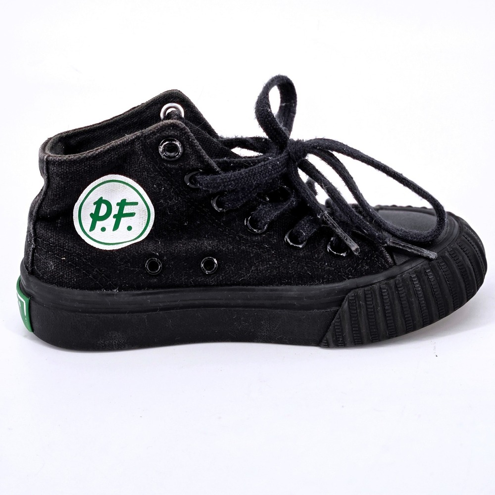 PF Flyers Center Hi Black Canvas High Top Sneakers Gorpcore Toddler Size 10.5